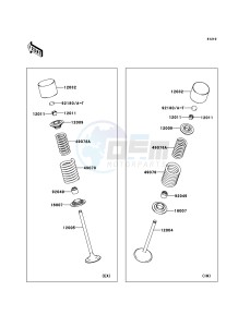 KLX250 KLX250S9F GB XX (EU ME A(FRICA) drawing Valve(s)