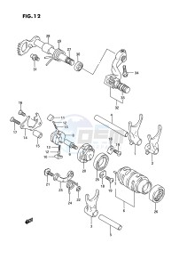 RM125 (E3) drawing GEAR SHIFTING