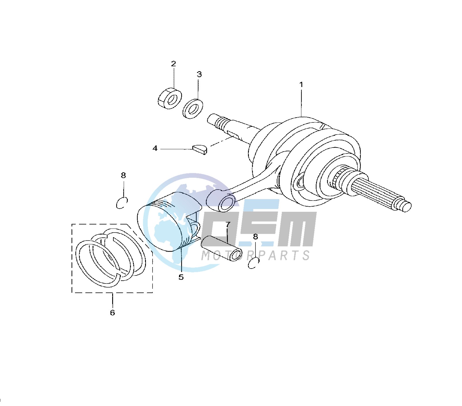 CRANKSHAFT AND PISTON