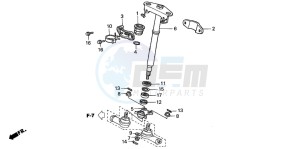 TRX350FE FOURTRAX 350 4X4ES drawing STEERING SHAFT