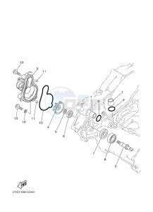 YFZ450 YFZ450B (1PD2 1PD3 1PD1) drawing WATER PUMP