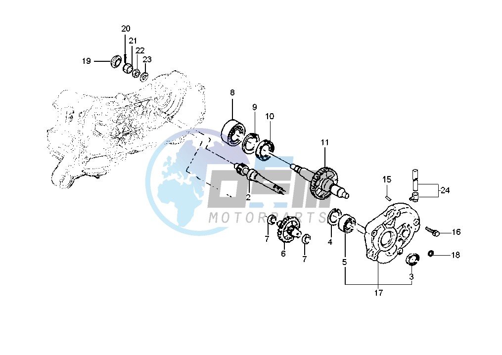 Rear wheel shaft