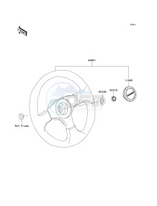 KRF 750 G [TERYX 750 FI 4X4] (G9F) G9F drawing STEERING WHEEL