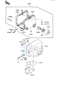 KZ 750 R [GPZ] (R1) [GPZ] drawing HEADLIGHT