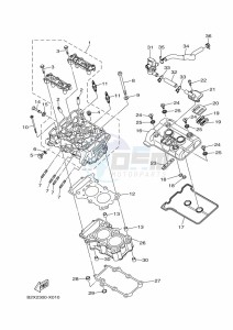 YZF320-A YZF-R3 (B2XH) drawing CYLINDER HEAD