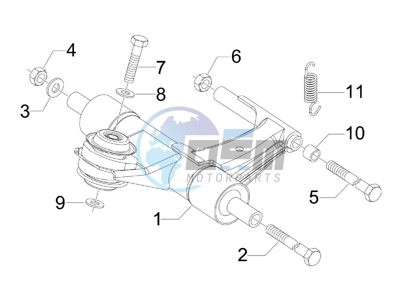 Swinging arm