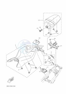 YZF125-A YZF-R125 (B5G1) drawing SEAT