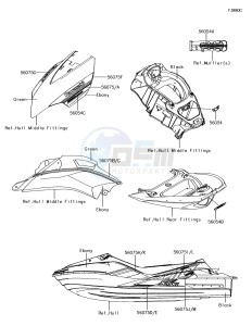 JET SKI ULTRA 310R JT1500NHF EU drawing Decals