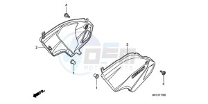 CB600F9 France - (F / CMF) drawing SIDE COVER