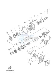 YXC700E YXC70VPHG VIKING VI EPS CAMO (B855) drawing MIDDLE DRIVE GEAR