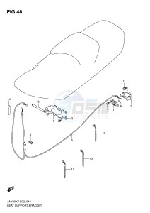 AN400 (E2) Burgman drawing SEAT SUPPORT BRACKET