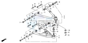 TRX400EX SPORTRAX 400EX drawing FRONT ARM