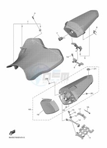 YZF1000D YZF-R1M (B4SJ) drawing SEAT