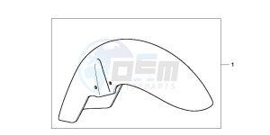 VT125C2 drawing CROME FR.MUDGUARD