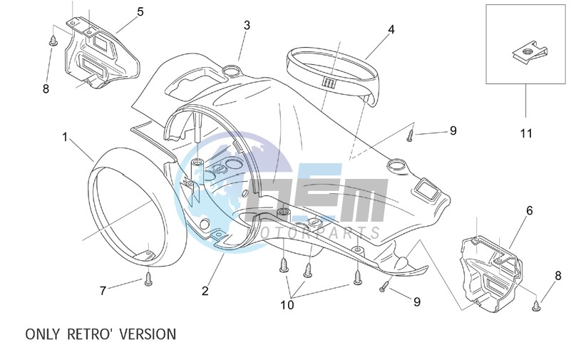 Headlight support - Retro