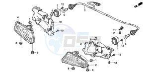 TRX500FA FOURTRAX FOREMAN drawing TAILLIGHT (TRX500FA5/6)