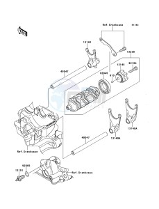 Z1000 ABS ZR1000EDFA FR XX (EU ME A(FRICA) drawing Gear Change Drum/Shift Fork(s)