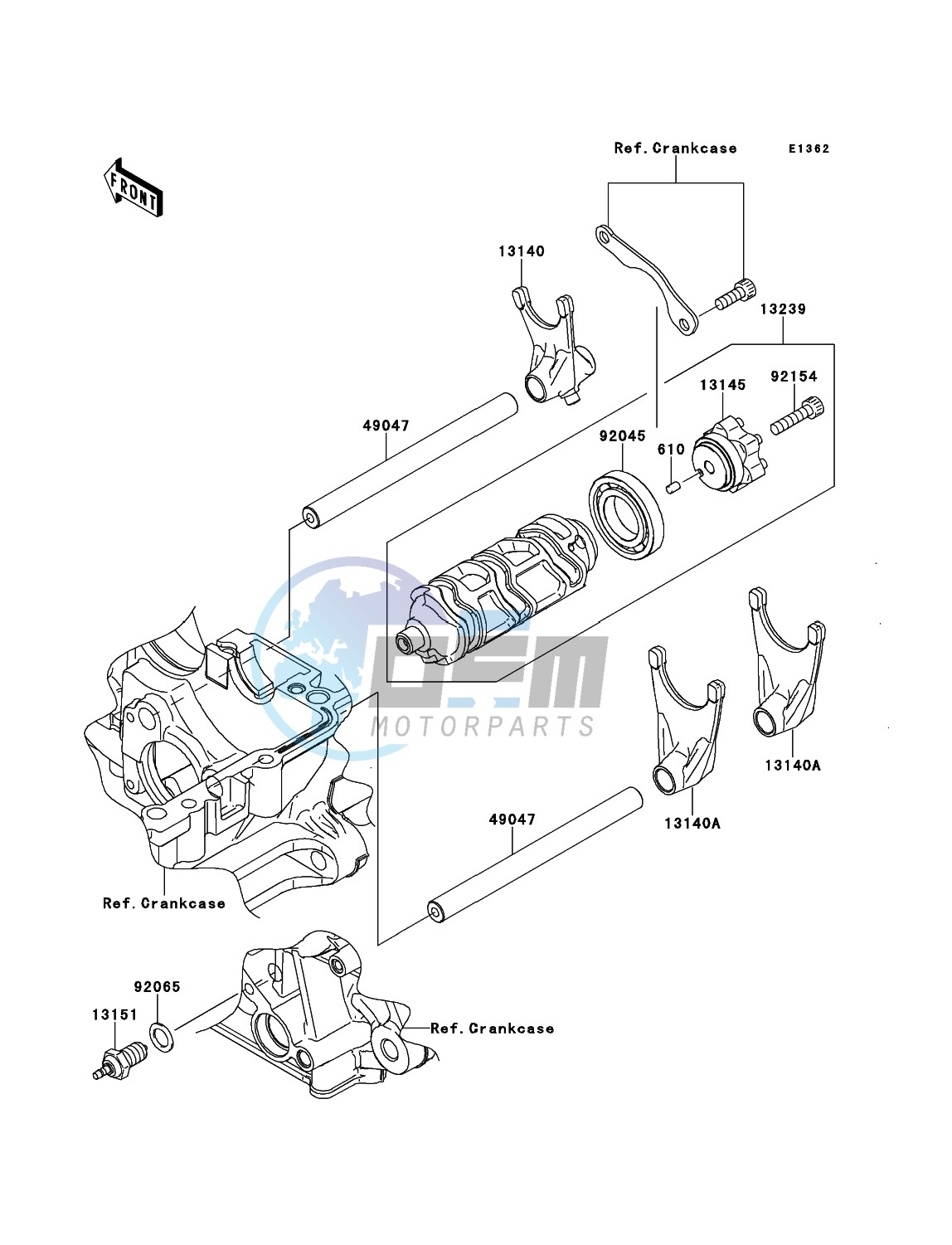 Gear Change Drum/Shift Fork(s)