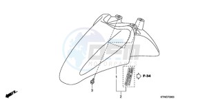 SH300A9 Europe Direct - (ED / ABS) drawing FRONT FENDER