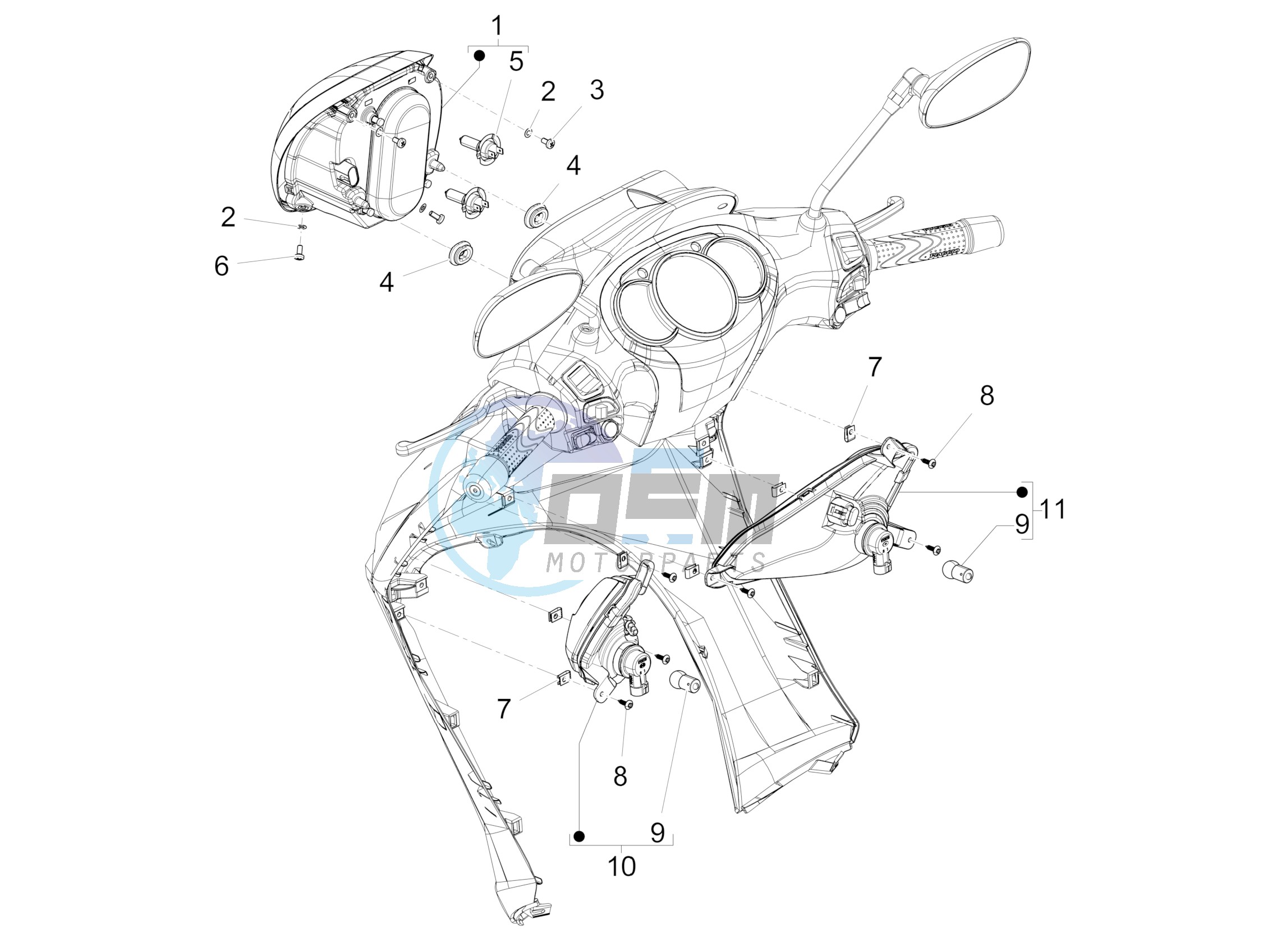 Front headlamps - Turn signal lamps