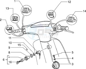 Zip 50 RST freno a disco drawing Switch-Horn-Lock