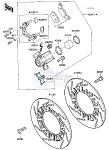 ZG 1000 A [CONCOURS] (A4-A6 A4 ONLY CAN) [CONCOURS] drawing FRONT BRAKE