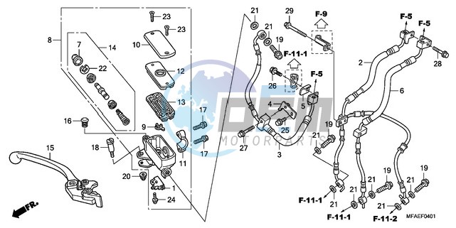 FR. BRAKE MASTER CYLINDER (CBF1000A/T/S)