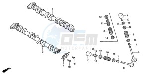 CBR600FS drawing CAMSHAFT/VALVE