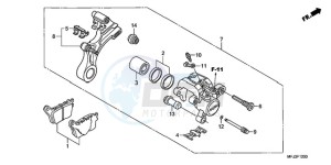 CBR600RRA Europe Direct - (ED) drawing REAR BRAKE CALIPER (CBR600RR)