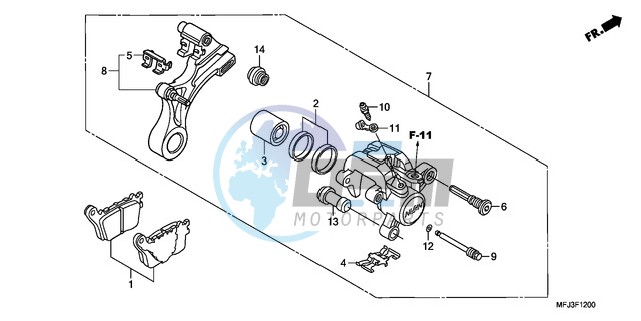 REAR BRAKE CALIPER (CBR600RR)