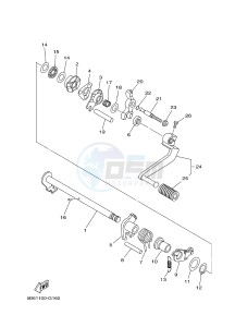 TT-R110E (B51A B51B B51C B51C) drawing SHIFT SHAFT