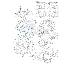 YZF R6 600 drawing COWLING 2 13SV-SW