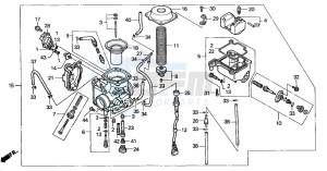 TRX350FE RANCHER 4X4 ES drawing CARBURETOR