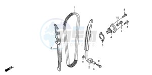 CRF250R drawing CAM CHAIN/TENSIONER