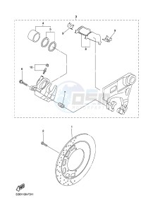 XVS1300A MIDNIGHT STAR (1CS5) drawing REAR BRAKE CALIPER