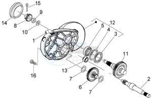 Liberty 50 4t RST Delivery drawing Rear wheel shaft