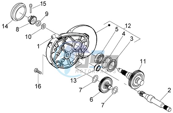 Rear wheel shaft