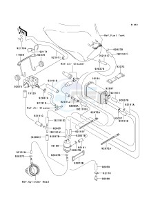 ZX 600 J [ZZR600] (J4) J4 drawing FUEL EVAPORATIVE SYSTEM -- CA- -