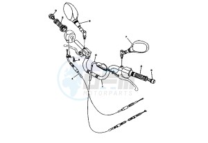 YBR 125 drawing HANDLEBAR- CABLE