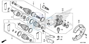 TRX420FA1H TRX420 ED drawing FRONT KNUCKLE/FRONT DRIVE SHAFT