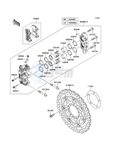 NINJA ZX-6R ZX600RDF FR GB XX (EU ME A(FRICA) drawing Front Brake