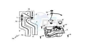 SYMPHONY ST 125 drawing FUEL TANK - FUEL CUT