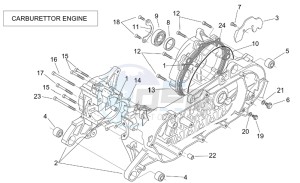 SR 50 H2O Di-Tech AND carb drawing Crank-case (Carburettor)