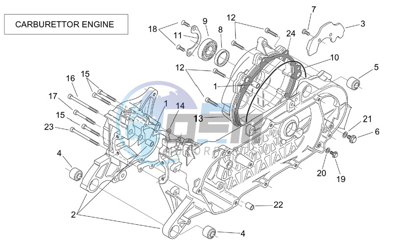 Crank-case (Carburettor)