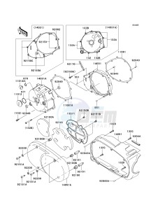 VN 1500 N [VULCAN 1500 CLASSIC] (N4) N4 drawing LEFT ENGINE COVER-- S- -