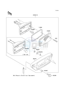 KSF 250 A [MOJAVE 250] (A10-A14) [MOJAVE 250] drawing TAILLIGHT-- S- -