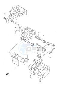 RM125 (E28) drawing REAR CALIPER (MODEL P R)