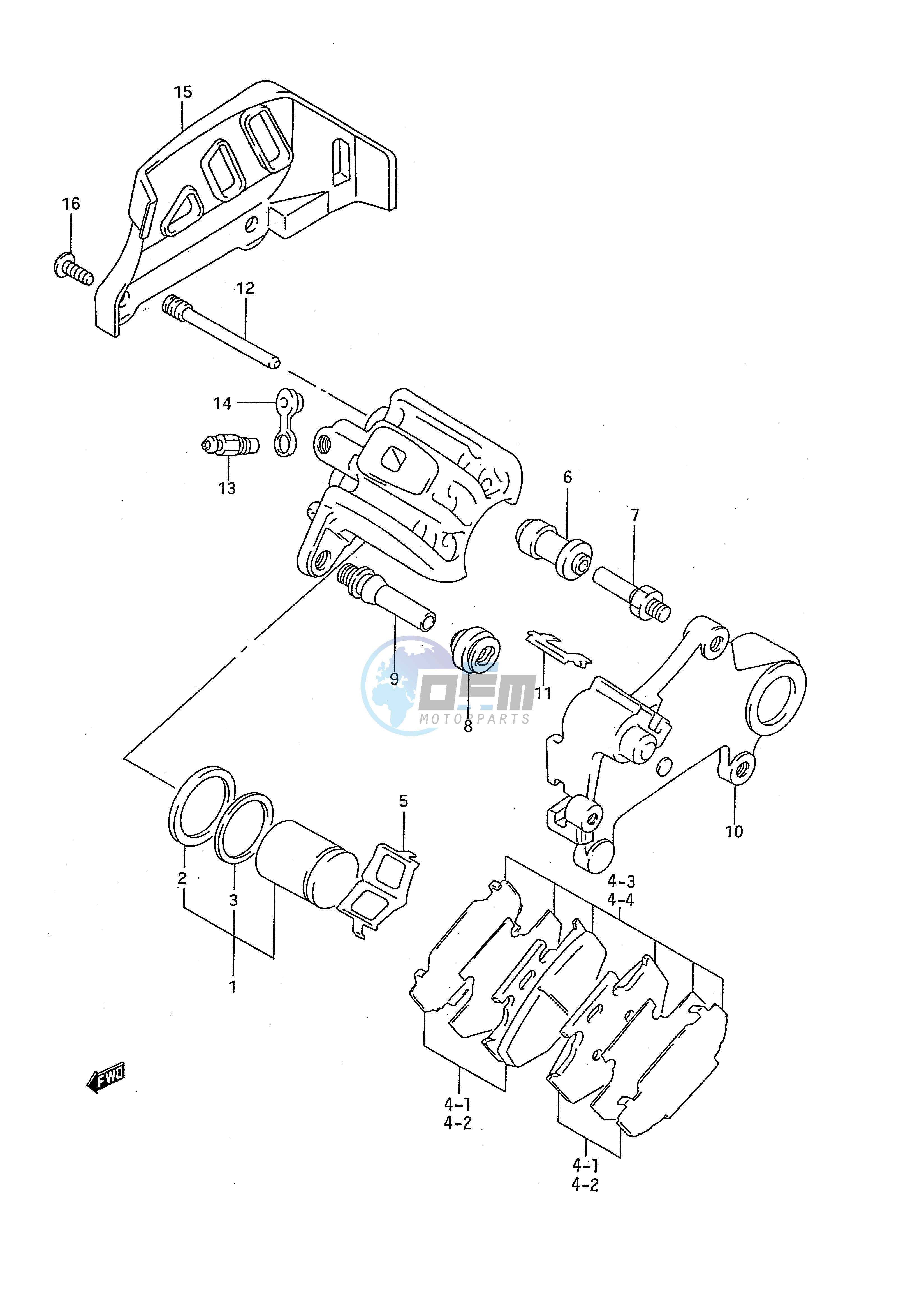 REAR CALIPER (MODEL P R)