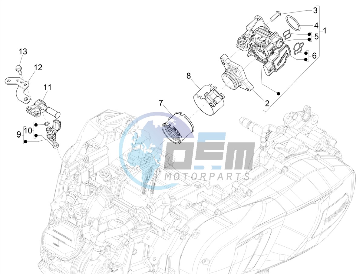 Throttle body - Injector - Induction joint