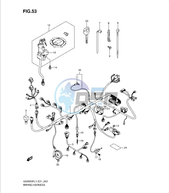 WIRING HARNESS (GSX650FL1 E24)